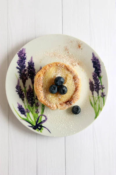 Pastel Nata Kremalı Portekiz Kekleri Vanilya Kremalı Yapımı Puf Böreği — Stok fotoğraf