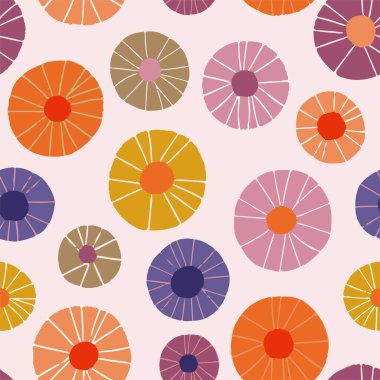 Vector Retro Vintage Abstract Floral Seamless Surface Pattern for Products or Wrapping Paper Prints.