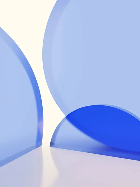 Moda, Kozmetik ve Moda Ürünleri için Arka Işık Ürünleri Görünümü Arkaplan Görünümü ile 3D Rending Minimal Studio Shot Pastel veya Vibrant Renk Şeffaf Akrilik Kurulu.