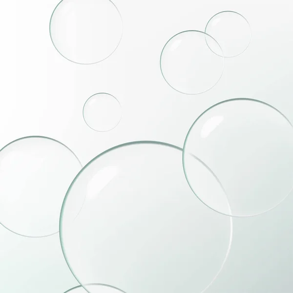 Vector Minimalist Abstract Water Drops Poster Buchcover Oder Werbehintergrund Reinweiß — Stockvektor