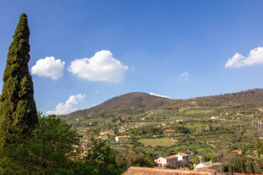 Arqua Petrarca, tarihi köy ve Euganean Hills, Veneto, İtalya
