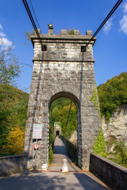 Ponte Della Vittoria, Lago del Corlo, Dolomite, Venetia, İtalya