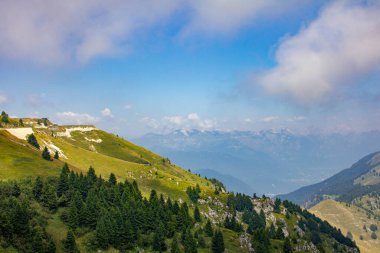 Dağ manzarası, Monte Grappa manzarası, İtalyan Alpleri, İtalya, Treviso, Veneto