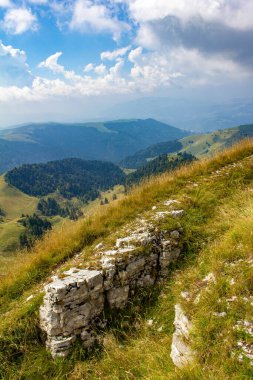 Dağ manzarası, Monte Grappa manzarası, İtalyan Alpleri, İtalya, Treviso, Veneto