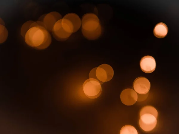 Złoty Ciemny Brązowy Okrągły Bokeh Światła Świąteczne Tło Wysokiej Jakości — Zdjęcie stockowe