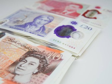 britain money pounds sterlings close up.