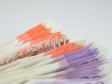 britain money pounds sterlings close up.