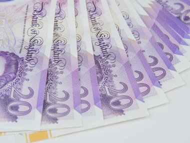 britain money pounds sterlings close up.