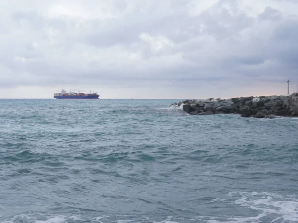 sea and rocks natural background copy space.