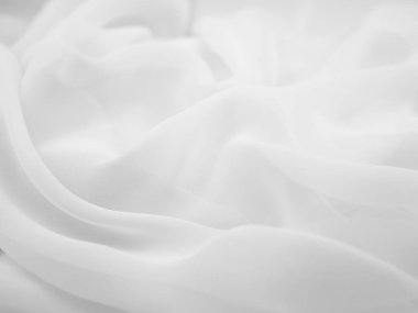 white creased fatin fabric background copy space.