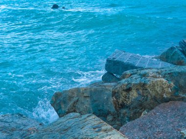 sea and rocks natural background copy space