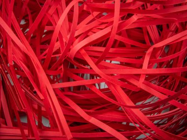 red stripes gift box background close up.