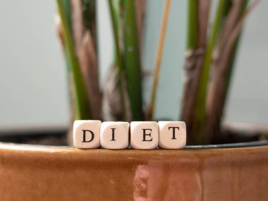 Yeşil yapraklı diyet, sağlıklı beslenme konsepti. Yüksek kalite fotoğraf