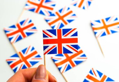 Büyük İngiliz bayrağının ulusal sendika bayrağı, mavi ve kırmızı.