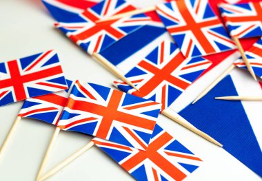 Büyük İngiliz bayrağının ulusal sendika bayrağı, mavi ve kırmızı.