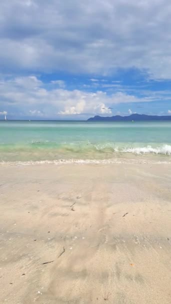 Море Голубое Небо Концепция Seascape Высококачественные Кадры — стоковое видео