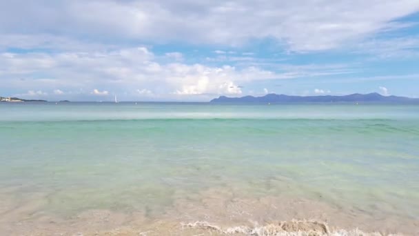 Mar Céu Azul Seascape Holidays Conceito Imagens Alta Qualidade — Vídeo de Stock
