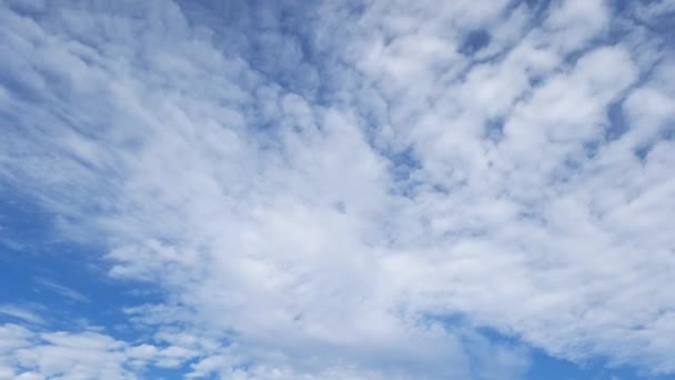 Голубое Небо Фоне Белых Облаков Хорошая Погода Высококачественные Кадры — стоковое видео