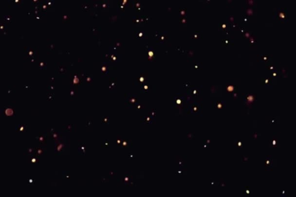 Shiny Sparkling Glitter Black Background Copy Space — Stock Video