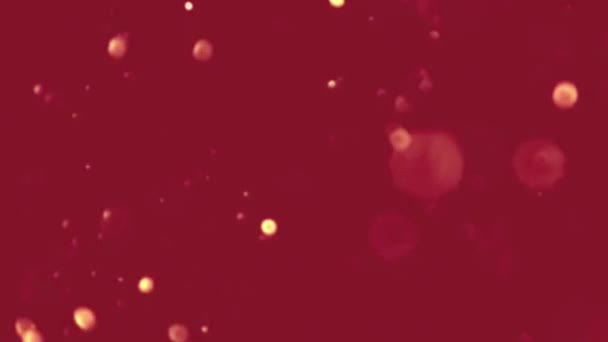 Kırmızı Işıltılı Işıl Işıl Noel Arkaplanı Fotokopi Alanı Yüksek Kaliteli — Stok video