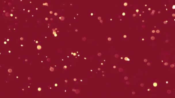 Red Festive Sparkling Christmas Background Copy Space High Quality Fullhd — Stock Video