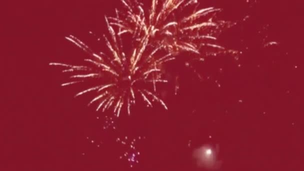 Rojo Festivo Brillante Espacio Copia Fondo Navidad Imágenes Fullhd Alta — Vídeos de Stock