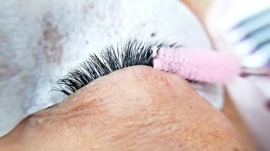 Kirpik uzantıları güzellik salonu makro gözü, 2d cilt 3d hacim, Rus hacmi, klasik tarz, çıkarıcı, yamalar, kirpik teknisyeni, güzellik uzmanı, lashmaker, kedi gözü