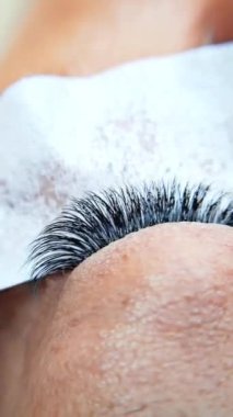 Kirpik uzantıları güzellik salonu makro gözü, 2d cilt 3d hacim, Rus hacmi, klasik tarz, çıkarıcı, yamalar, kirpik teknisyeni, güzellik uzmanı, lashmaker, kedi gözü