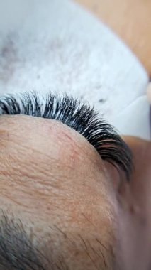 Kirpik uzantıları güzellik salonu makro gözü, 2d cilt 3d hacim, Rus hacmi, klasik tarz, çıkarıcı, yamalar, kirpik teknisyeni, güzellik uzmanı, lashmaker, kedi gözü