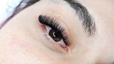 Kirpik uzantıları güzellik salonu makro gözü, 2d cilt 3d hacim, Rus hacmi, klasik tarz, çıkarıcı, yamalar, kirpik teknisyeni, güzellik uzmanı, lashmaker, kedi gözü