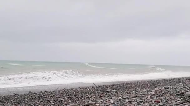 Gelombang Laut Biru Besar Bergulir — Stok Video