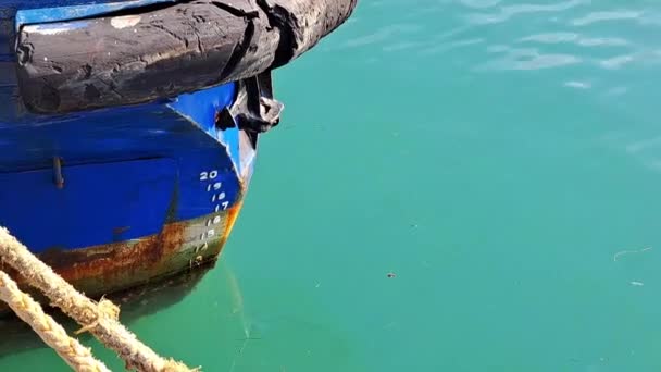Profundidad Inmersión Del Casco Buque Buque Agua Calado Imágenes Alta — Vídeo de stock