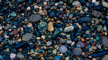 Çakıl taşı plajı doğal arkaplan kopyalama alanı