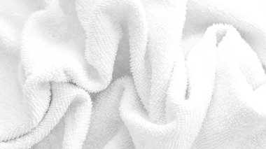 Minimalist beyaz kumaş arka plan havlusu.