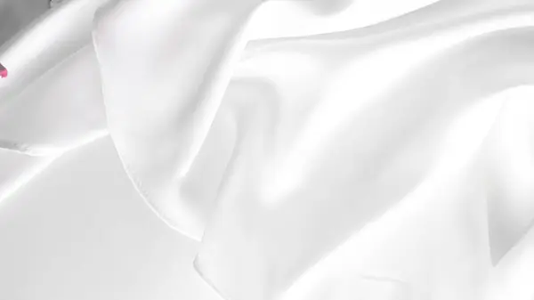 stock image white silk fabric background curly lines.