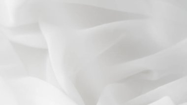 Ev yapımı tekstil ve gelinlik kumaşı için zarif beyaz tül arka plan. Narin ve rüya gibi tasarımlar yapmak için mükemmel..