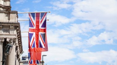 İngiliz birliğinin, tarihinin ve ulusal gururunun kırmızı, beyaz ve maviyle sembolü. Yüksek kalite fotoğraf