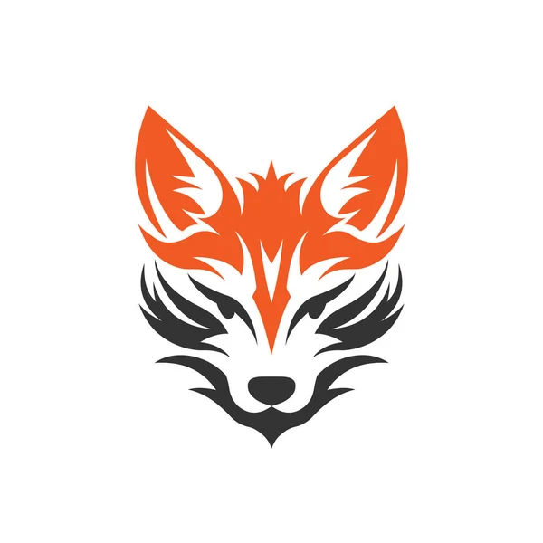 Ένα Μινιμαλιστικό Αφηρημένο Λογότυπο Κεφαλής Αλεπούς Ένα Απλό Επίπεδο Στυλ — Διανυσματικό Αρχείο