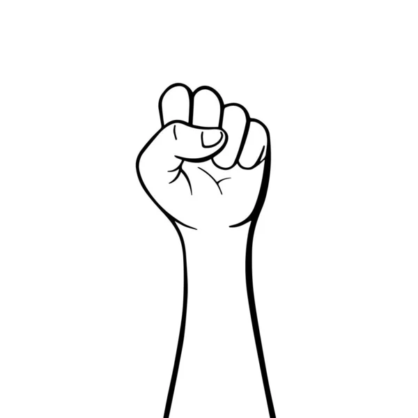 Демонстрация Революция Протест Поднятый Кулак Копировальным Пространством Фист Указывающий Векторную — стоковый вектор