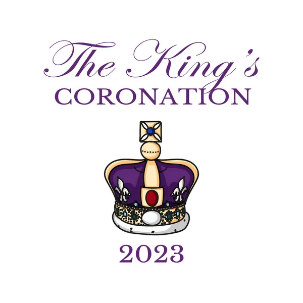 Plakát Pro Korunovaci Krále Karla Iii Britskou Vlajkovou Ilustrací Pozdrav — Stockový vektor