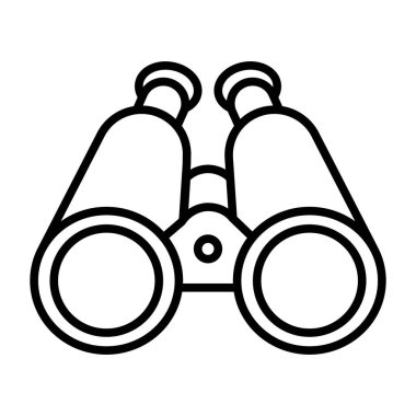 Dürbün çizgisi ikon vektör çizimi. Seyahat, turizm, keşif konsepti