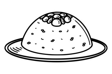 Sekiz Define Pirinci vektör çizimi, sütlaç. Çin Yeni Yıl Tatlı Ba Bao hayranı..