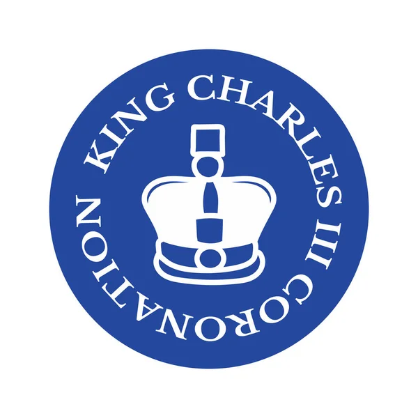 Plakat Zur Krönung Von König Karl Iii Mit Britischer Flaggenvektorillustration — Stockvektor