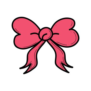 Hand drawn bow tie doodle vector illustration.