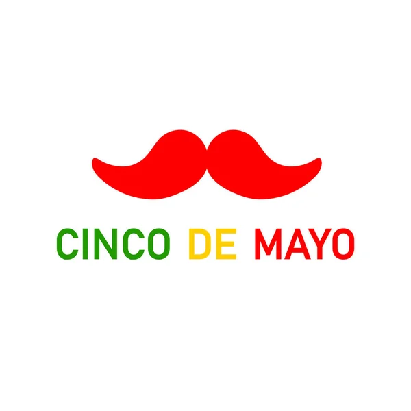 Cinco Mayo Kutlaması Meksika Geleneksel Federal Bayramı Mayıs Kutlanır Cinco — Stok Vektör