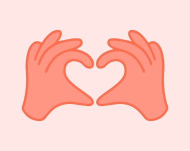 Kalp sembolü oluşturan ya da biçimlendiren eller. Kalp işaretine bayıldım. Sevgililer günü, aşk mesajı el hareketi, kalbi iki eliyle şekillendirir..