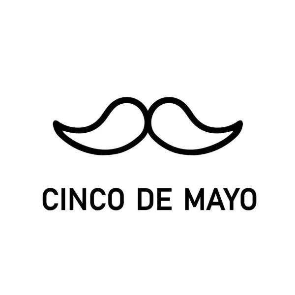 Cinco Mayo Kutlaması Meksika Geleneksel Federal Bayramı Mayıs Kutlanır Cinco — Stok Vektör