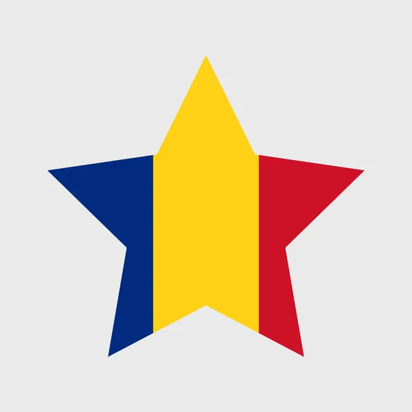 Rumania Bandera Vector Iconos Conjunto Ilustraciones Forma Corazón Estrella Círculo — Vector de stock