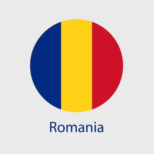 Romanya Bayrak Vektör Simgeleri Kalp Yıldız Daire Harita Şeklinde Çizimler — Stok Vektör