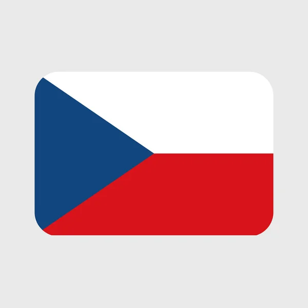 Czeski Wektor Flagi Ikony Zestaw Ilustracji Kształcie Serca Gwiazdy Okręgu — Wektor stockowy